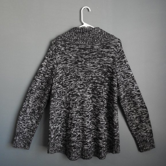 Kim Roger's Black Cable Knit Sweater 2 Button Front Closure. Women's Size L - Picture 11 of 11